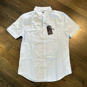 Ben Sherman Short Sleeve Button Down Short Blue Small S NEW NWT